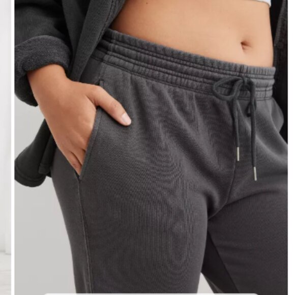 Aerie The Chill Jogger Mid Rise Ultra Comfy Joggers - Size XL in Smoked Grey - Picture 9 of 10